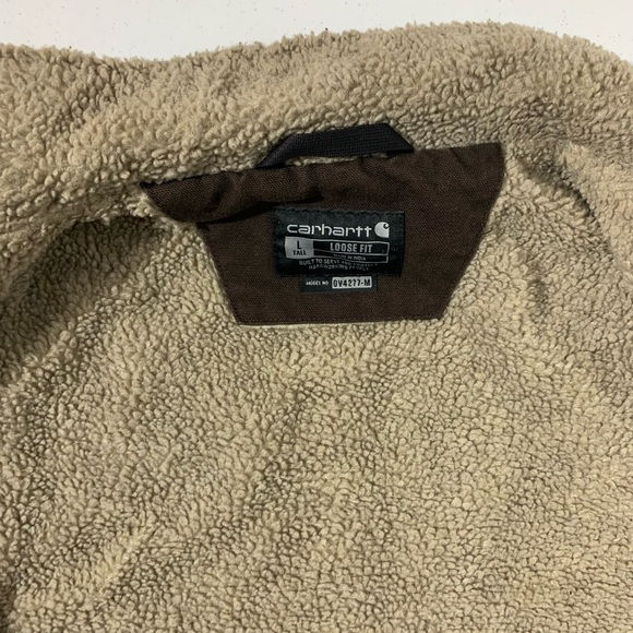 Carhartt Fleece/Sherpa Lined Brown Vest - L - Picture 4 of 8